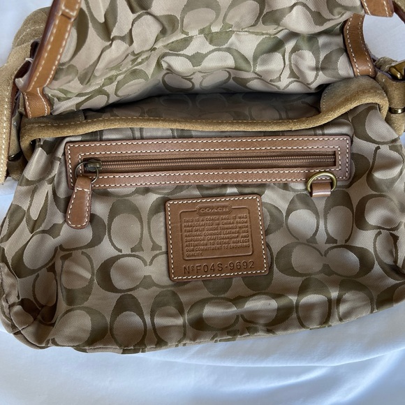 SOLD 🔴 Coach Soho Shoulder bag buckle bag 9692 suede leather tan brown vintage - Picture 9 of 17